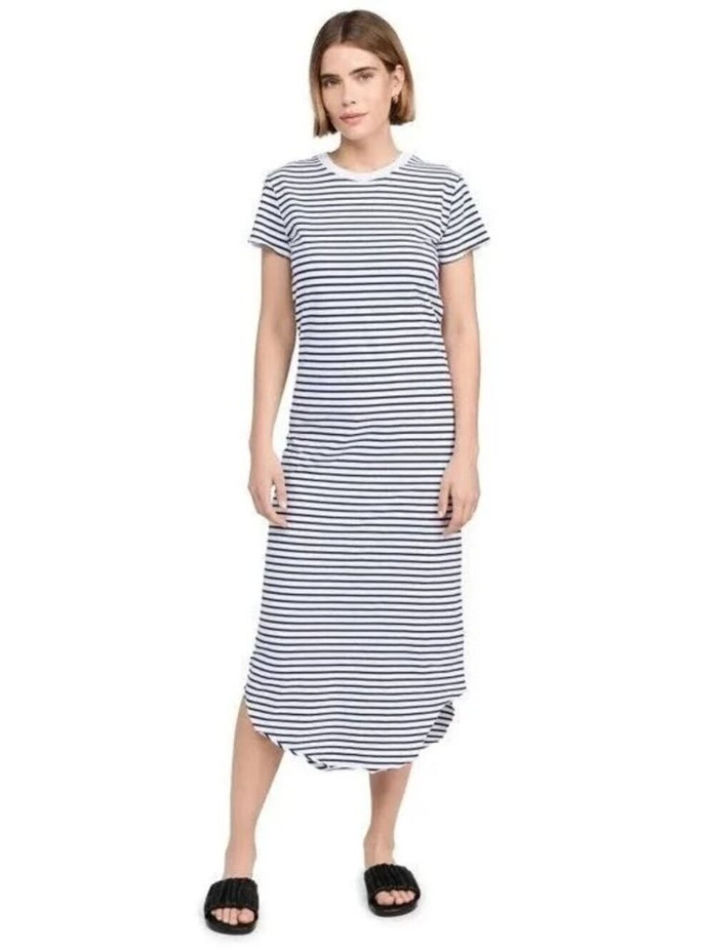 Frank & Eileen Women's Harper Perfect Tee Maxi Dress in Stripe Size XL
